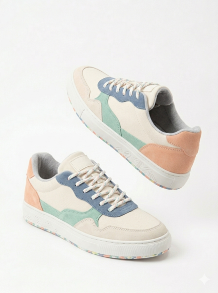 pastel mosaic court sneaker snk34